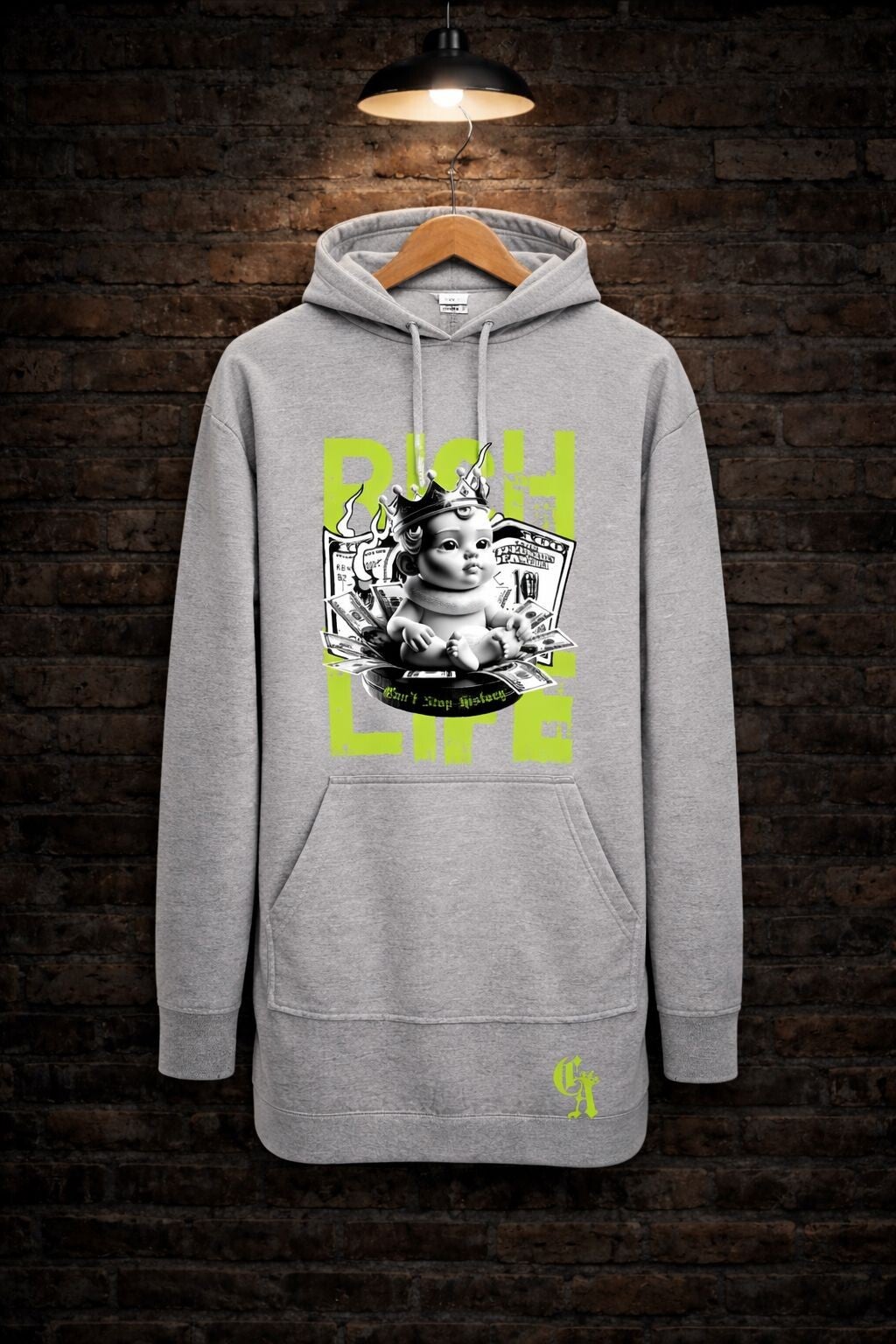 Womens Heather Grey Hoodie Dress