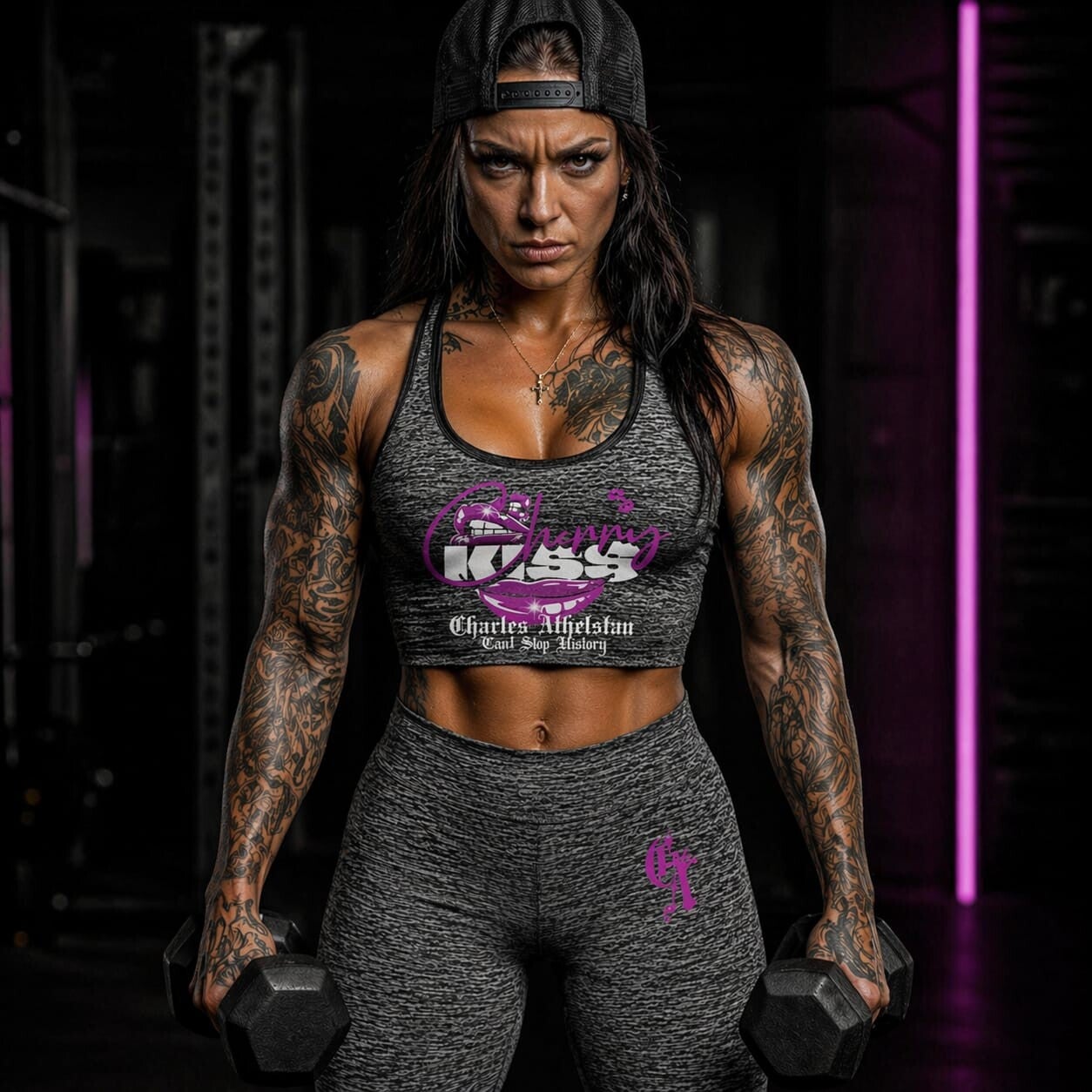 Women's Grey Gym Set