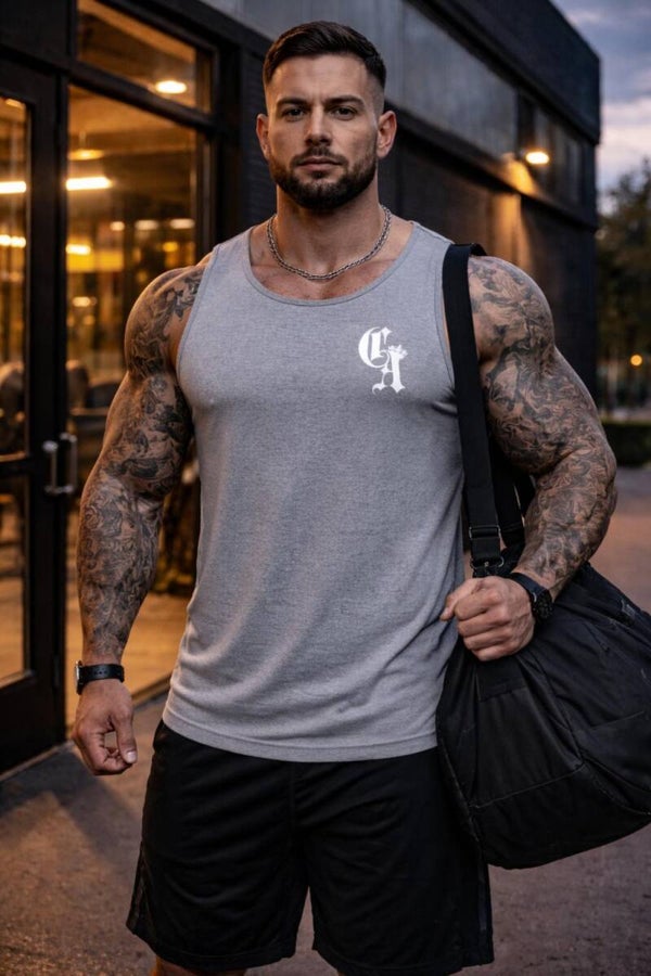 Men's Grey Gym Vest