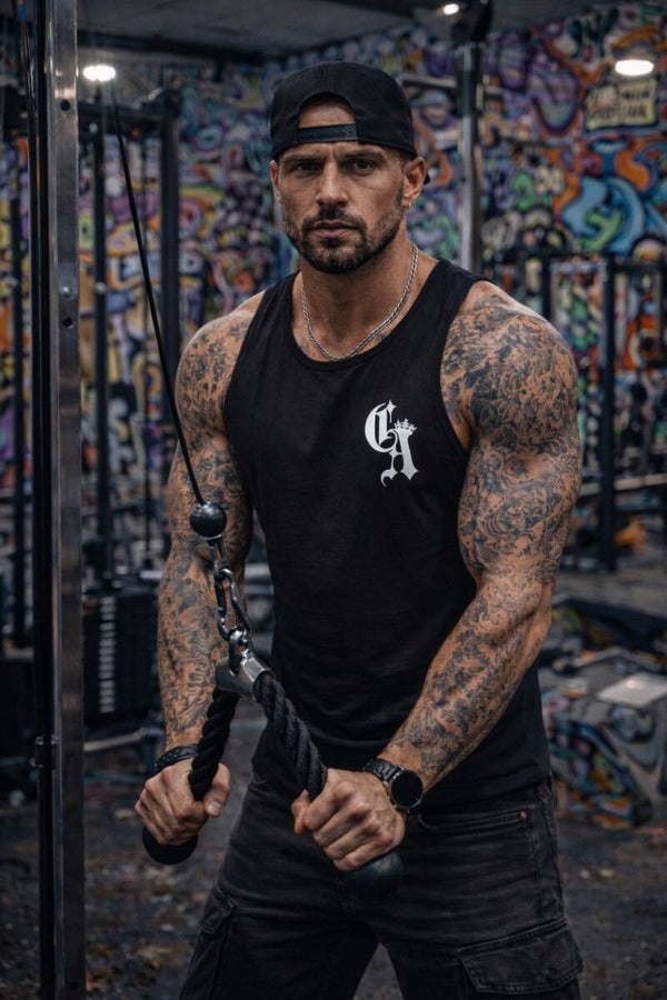Men's Black Gym Vest