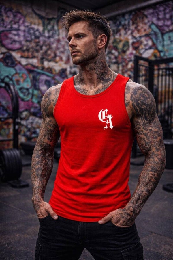 Men's Red Gym Vest