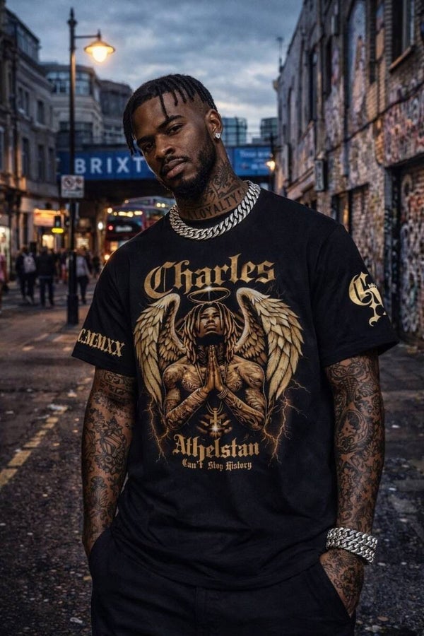 Premium Black bronze Angel T-Shirt