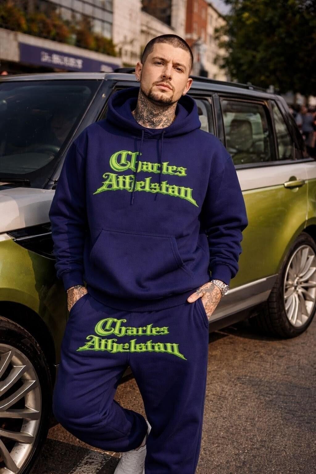 Men's Premium Navy & Green Tracksuit