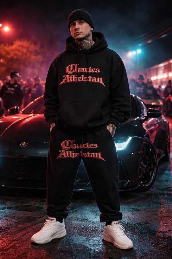 Men's Premium Red & Black Tracksuit