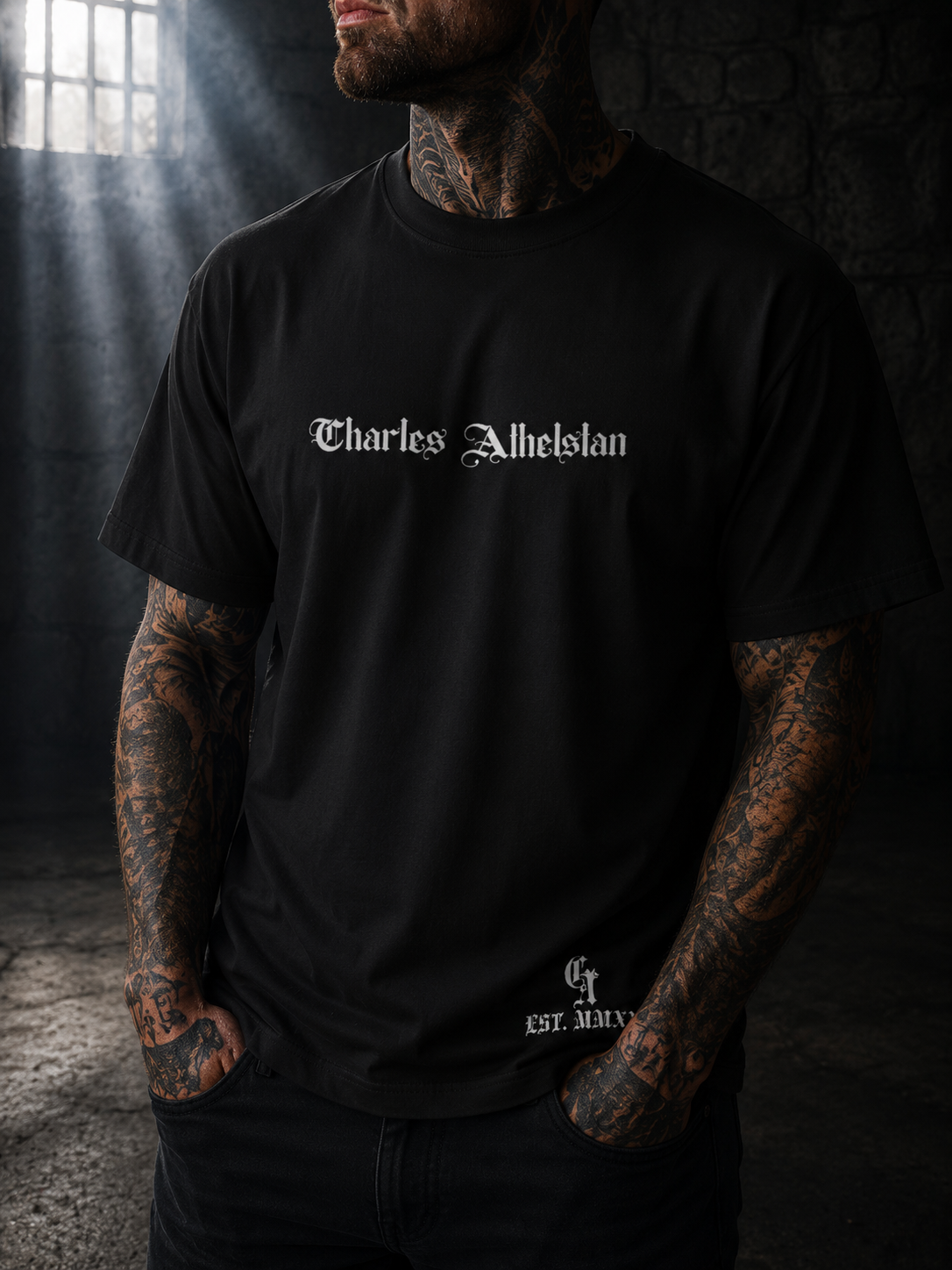 Premium Black and White T-Shirt