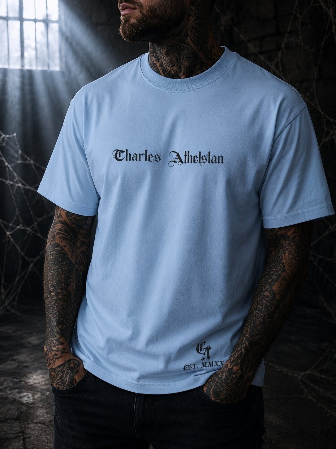 Premium Blue and Black T-Shirt