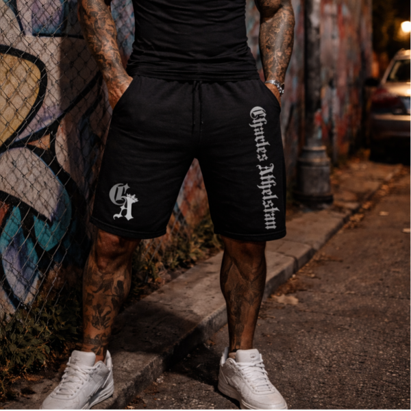 .Men's Black Two Tone Grey Shorts.
