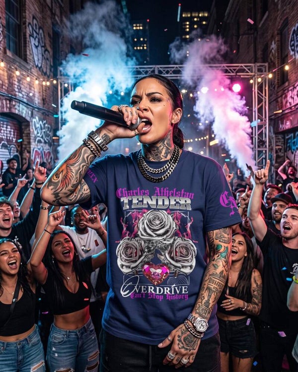 Women's. Navy/Pink Tender Tee