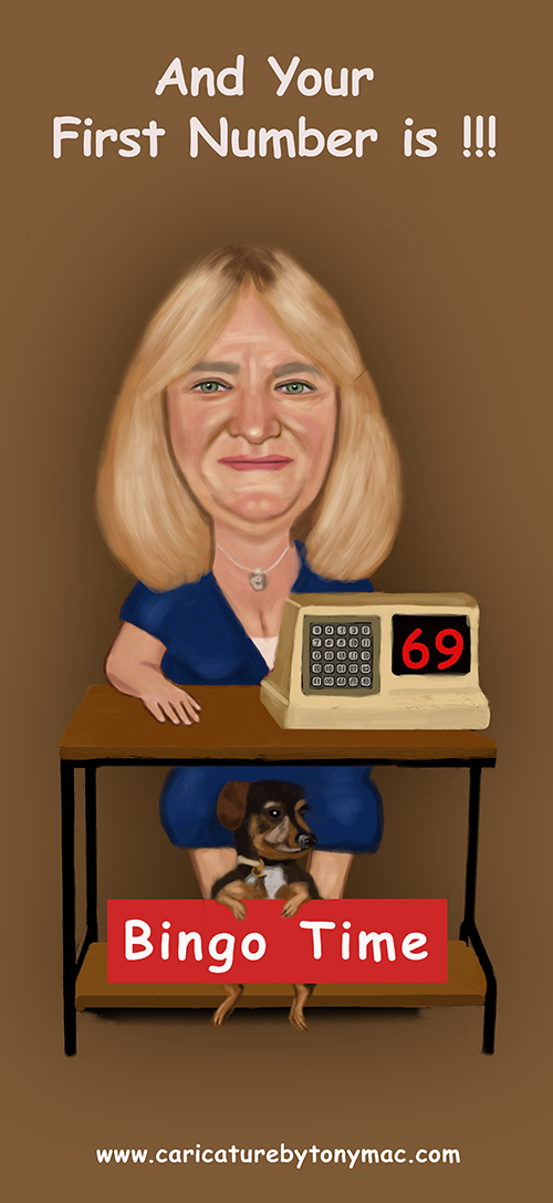 Bingo Caller Caricature