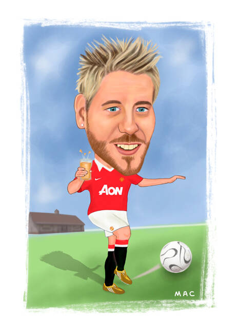 Fun Football Caricature