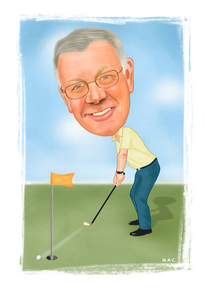 Golfer Caricature