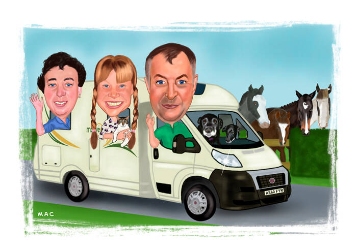 Motorhome Caricature