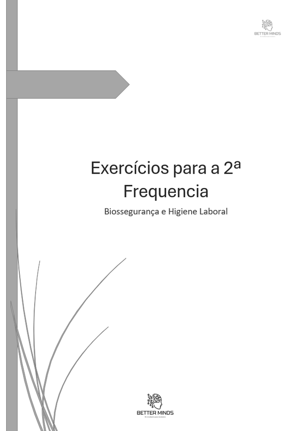 Exercícios para a 2ª Frequencia BHL