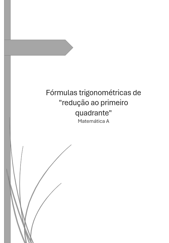 Fórmulas trigonométricas de "redução ao primeiro quadrante"