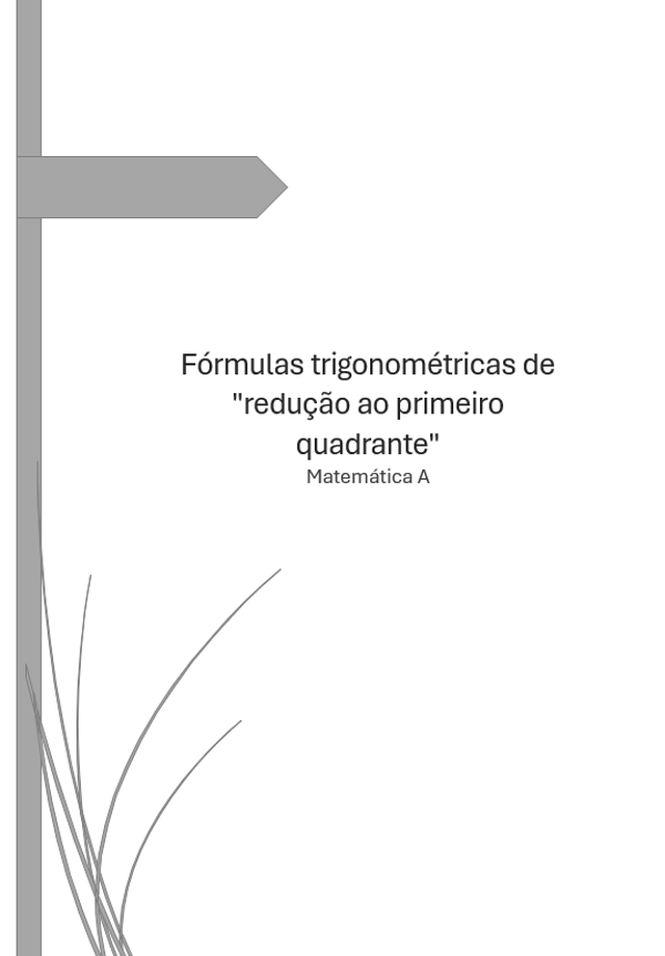 Fórmulas trigonométricas de "redução ao primeiro quadrante"
