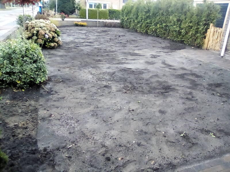 aankomst bij de tuin.