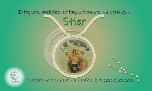 04/25/2020 Astrologie !! ONLINE !! workshop: Het teken Stier/huis2/Venus