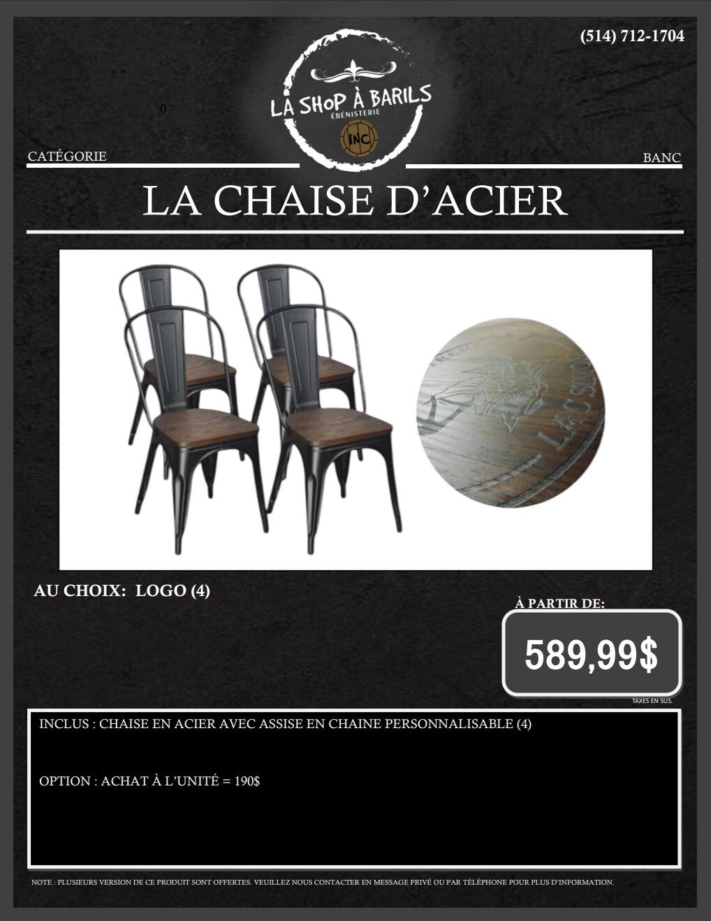 LA CHAISE D'ACIER