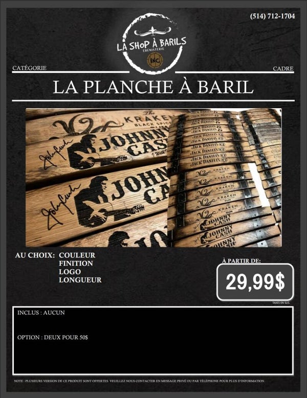LA PLANCHE À BARILS