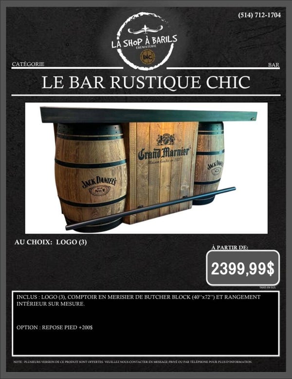 LE BAR RUSTIQUE CHIC