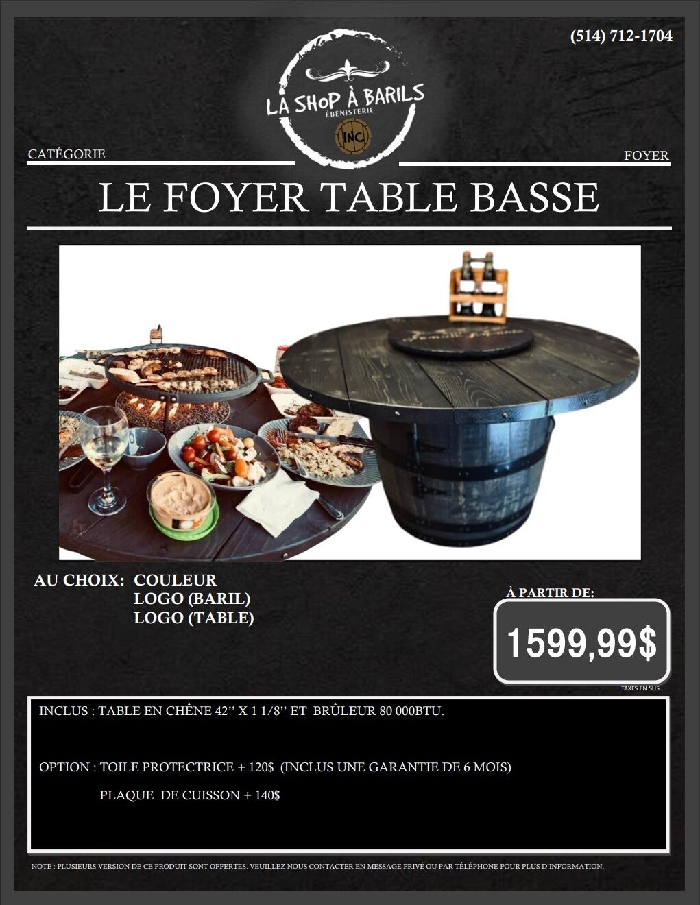 LE FOYER TABLE BASSE