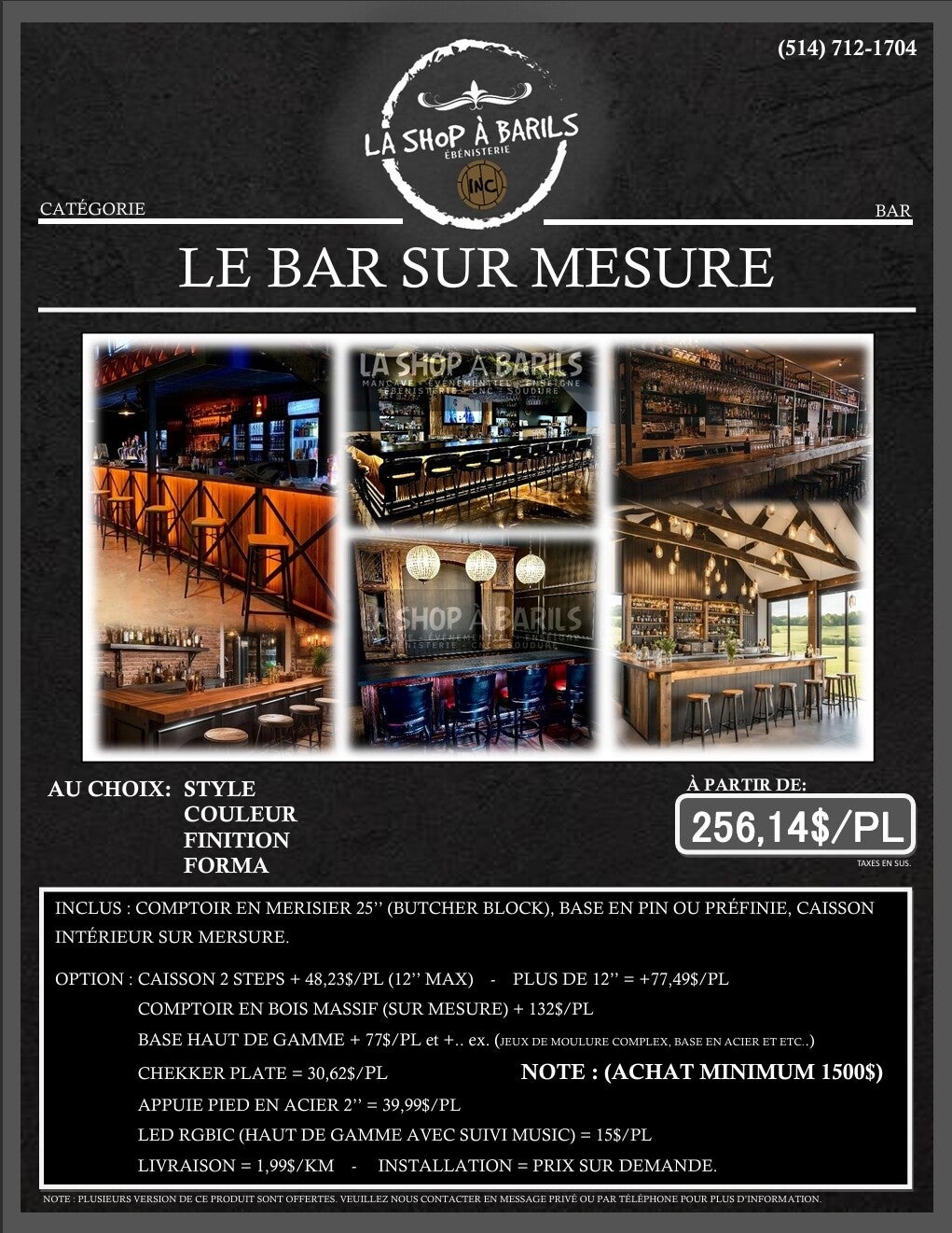 LE BAR SUR MESURE