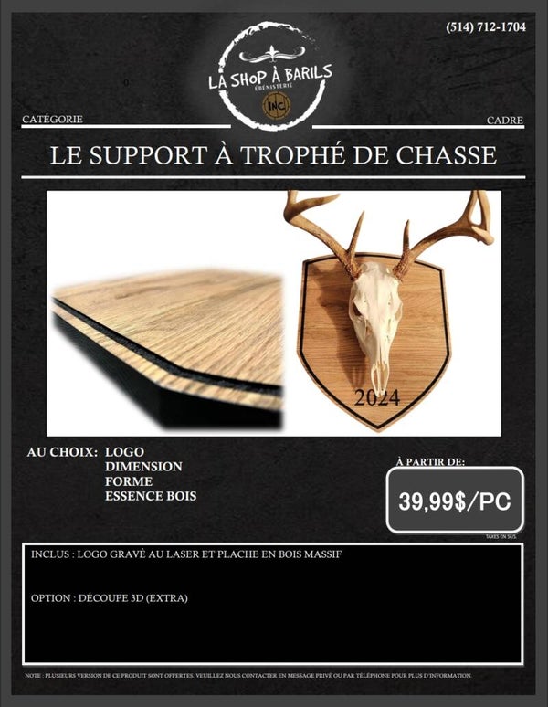 LE SUPPROT À TROPHÉ DE CHASSE