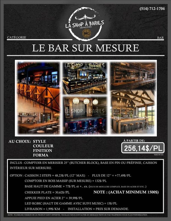LE BAR SUR MESURE
