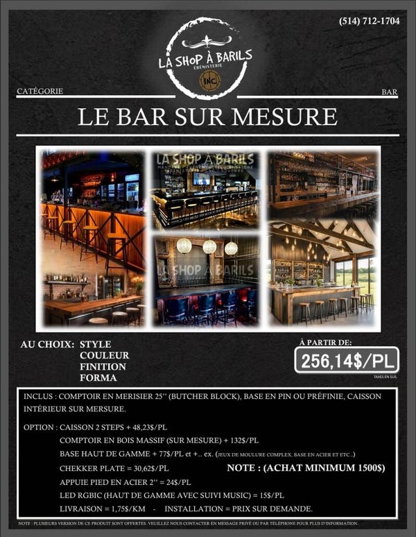 LE BAR SUR MESURE