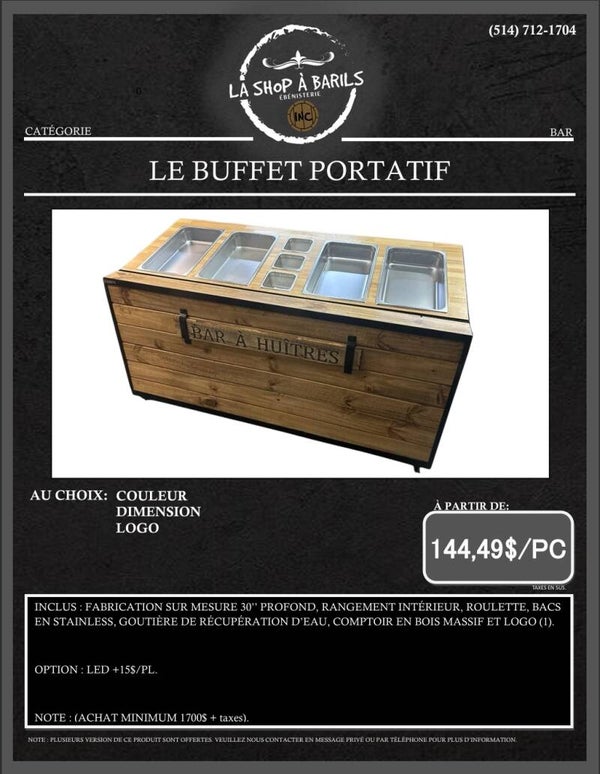 LE BUFFERT PORTATIF