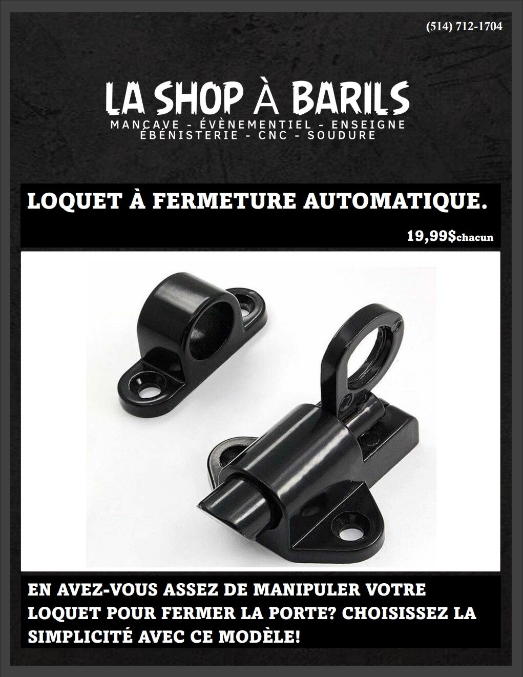 LOCKET À FERMETURE AUTOMATIQUE