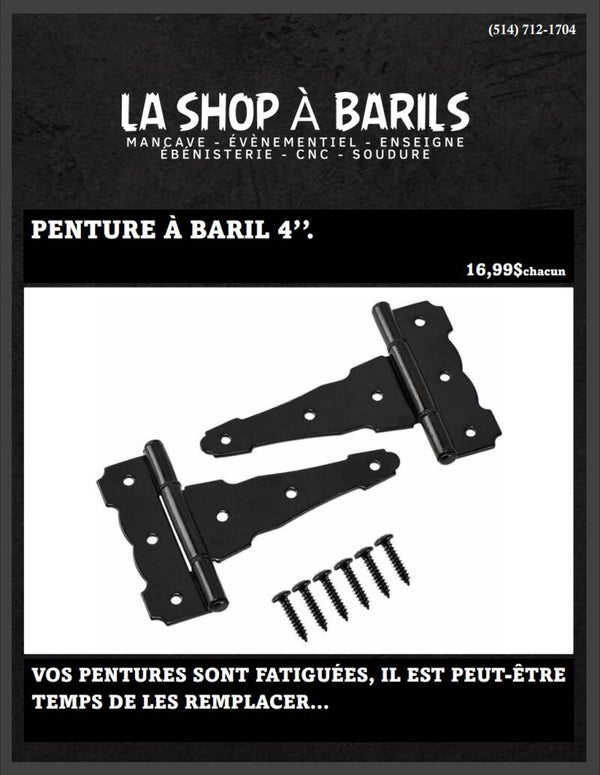 PENTURE À BARIL 4''