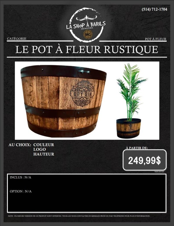 LE POT À FLEUR RUSTIQUE