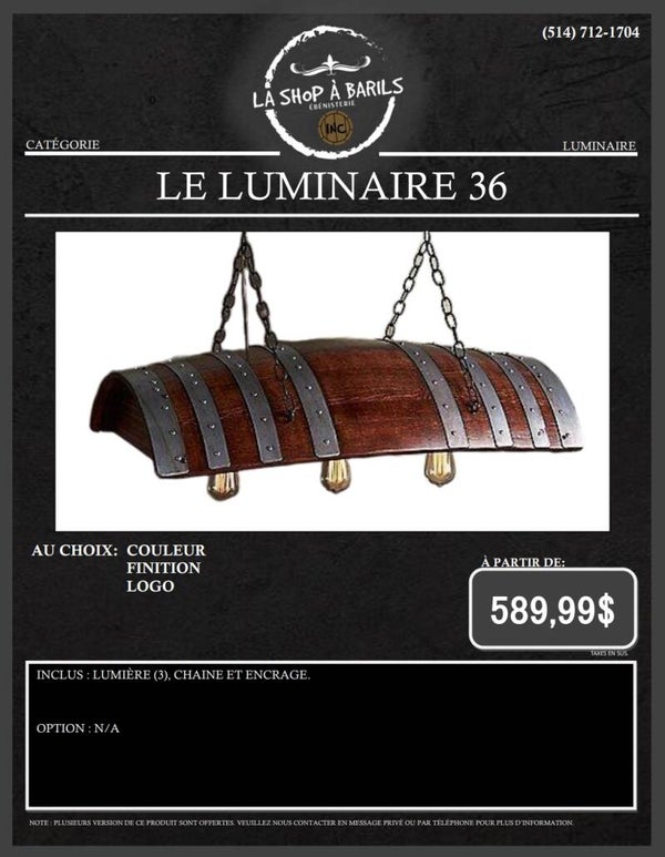 LE LUMINAIRE 36