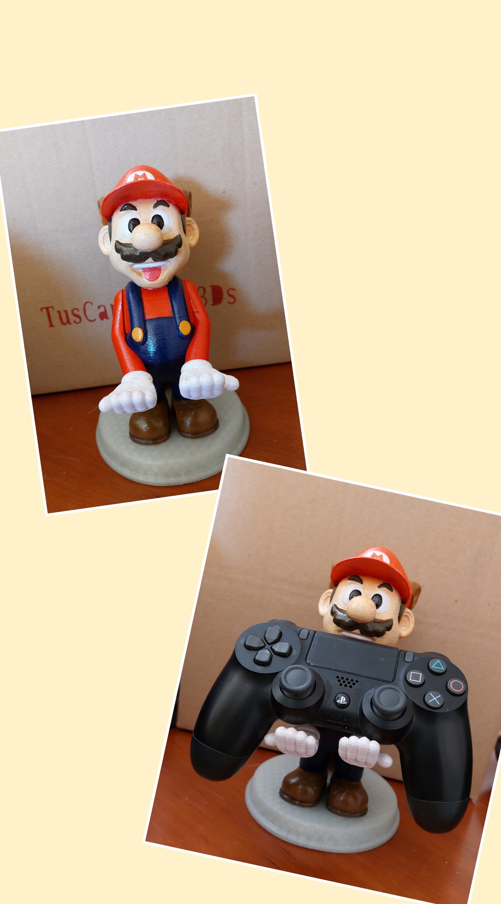 Soporte móvil y Mandos Consola Mario Bros