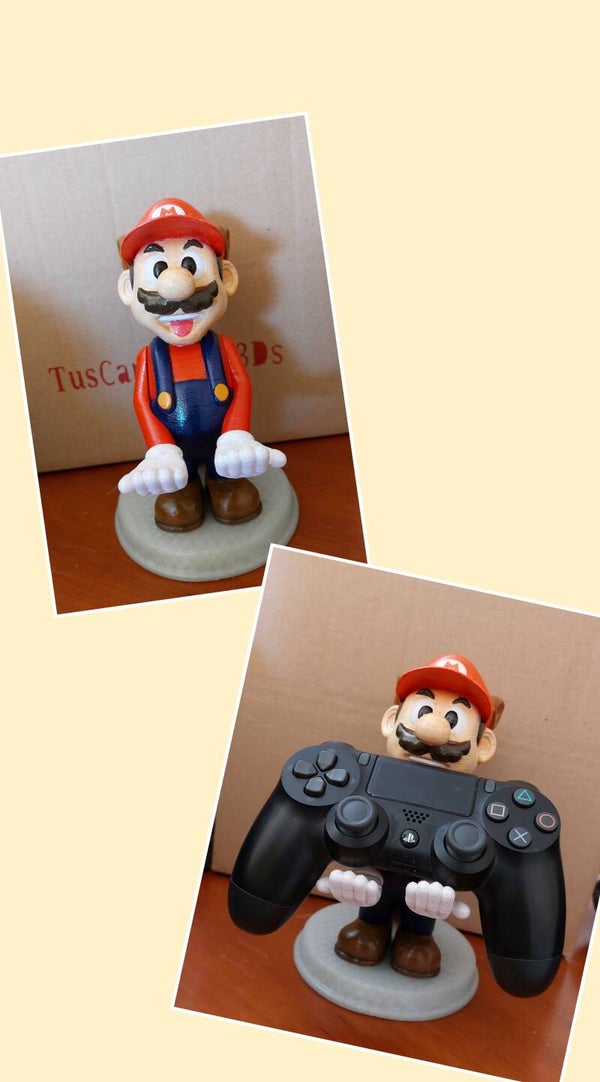 Soporte móvil y Mandos Consola Mario Bros