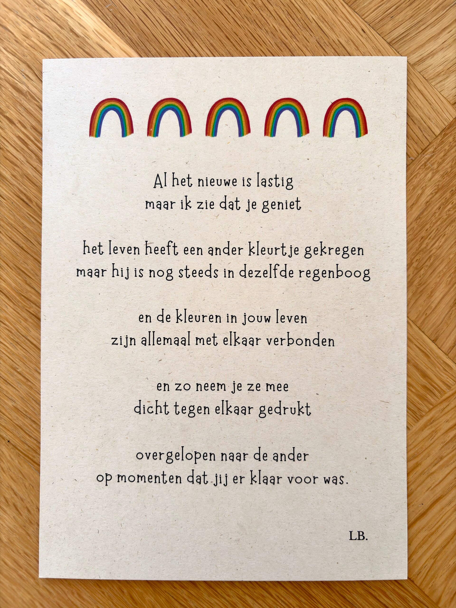 A5 Print - Regenboog