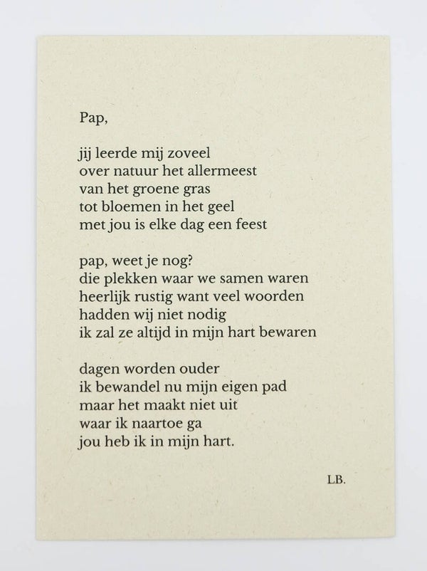 Pap - jij leerde mij zoveel
