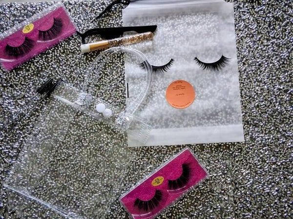 Passion Pink Mix 3 D lash Medium  Natrual  Long