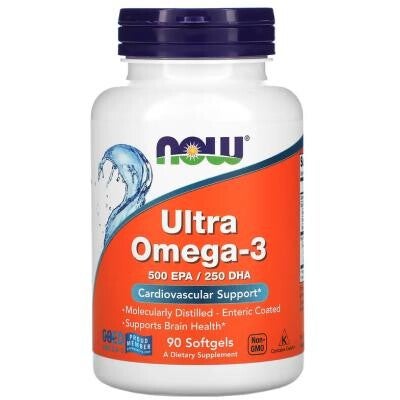 Zestaw „zdrowie i odporność „ NOW Foods Ultra Omega-3 90 kaps. EPA 500 mg DHA 250 mg oraz Osavi D3 K2 Mk7 4000ui