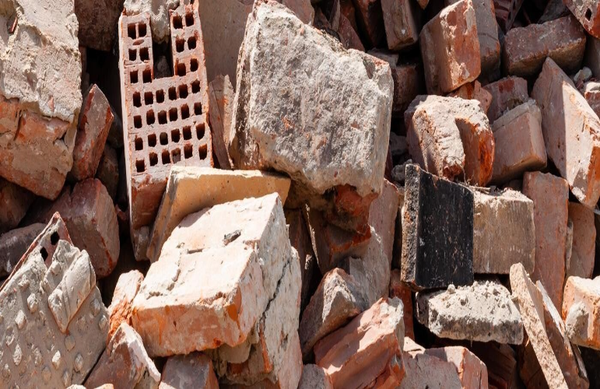 Container voor zuiver steenpuin 6m³ of 10m³