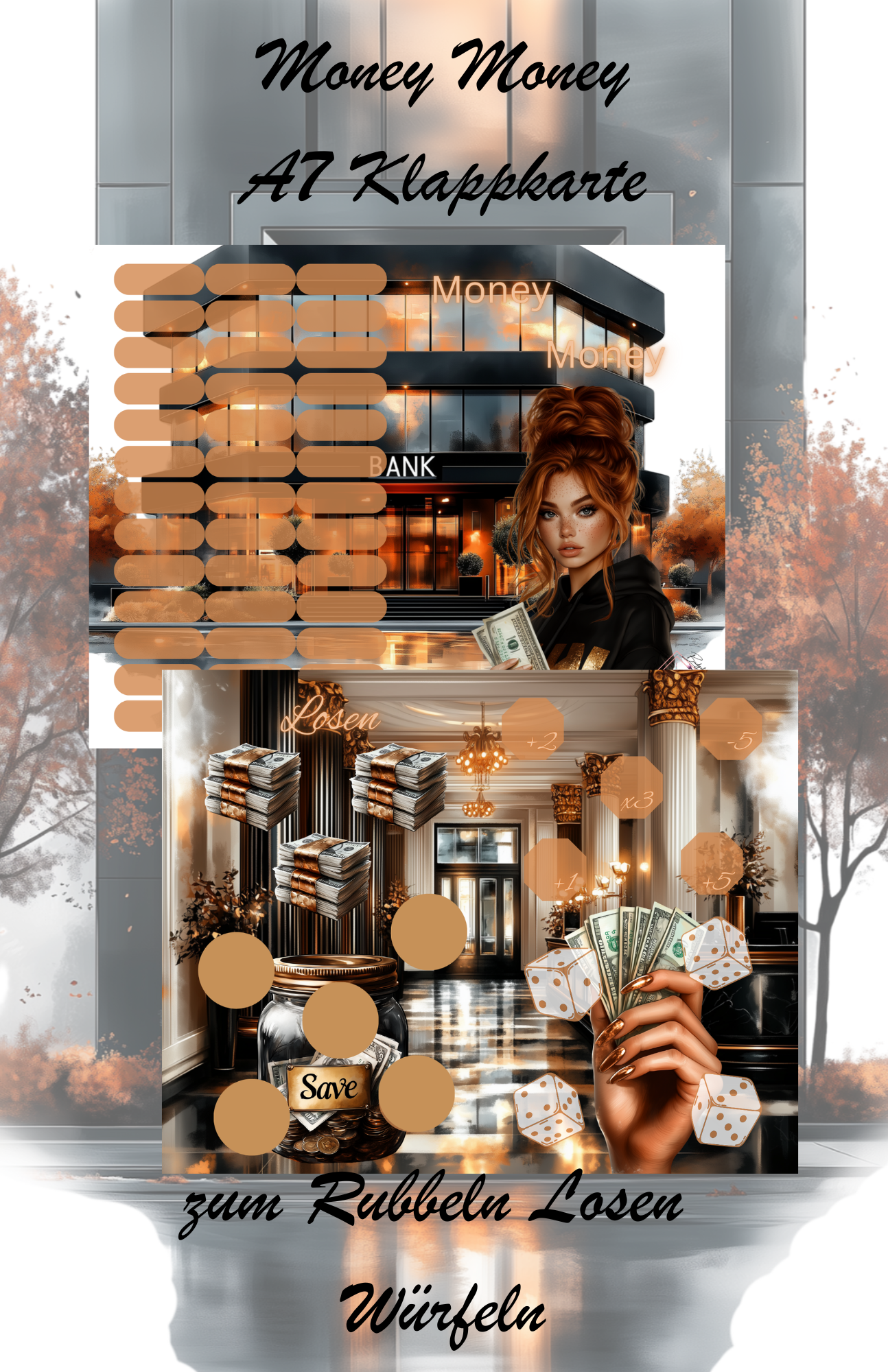 Money Money A7 Klappkarte Artikelnummer 0026