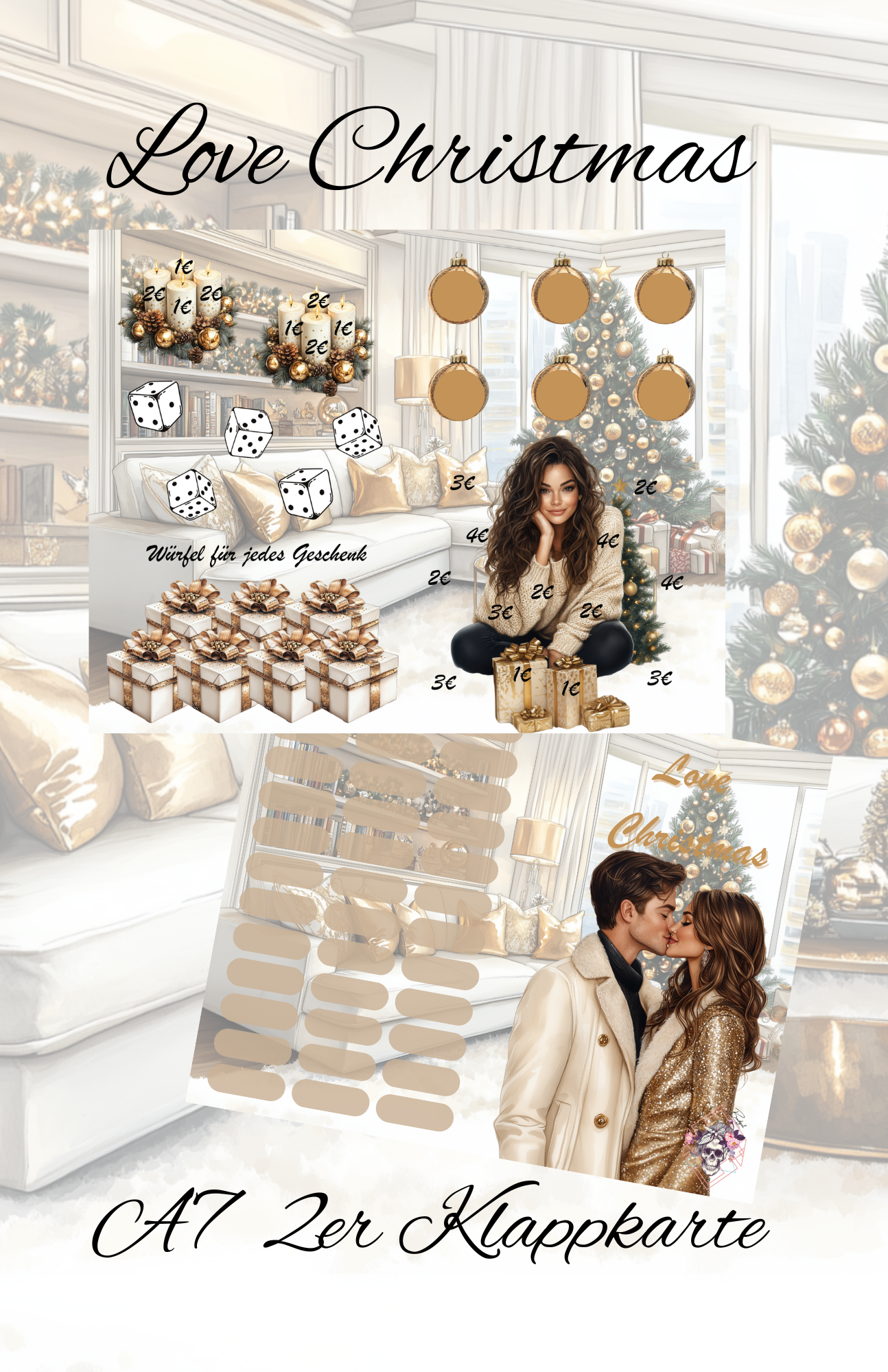 Love Christmas A7 Klappkarte Artikelnummer 0014