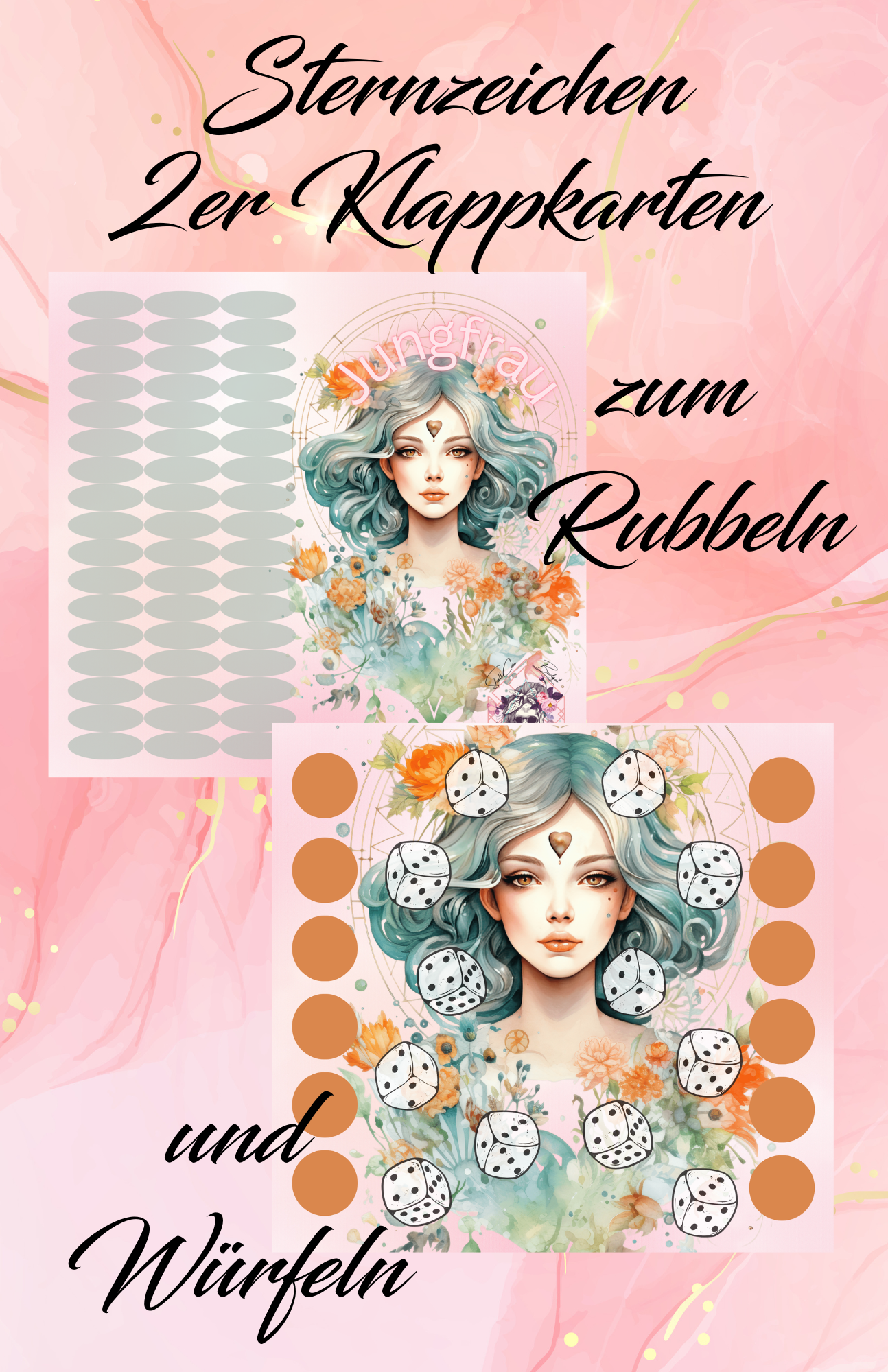 Sternzeichen 2er Klappkarten Artikelnummer 0062