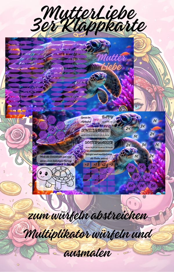 Mutter Liebe 3er Klappkarte Artikelnummer 0281
