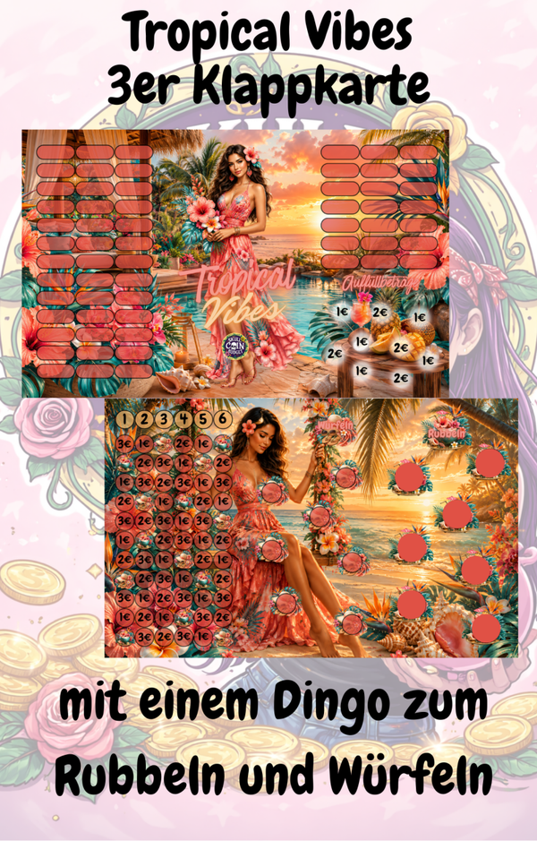 Tropical Vibes 3er Klappkarte ArtNr. 0302