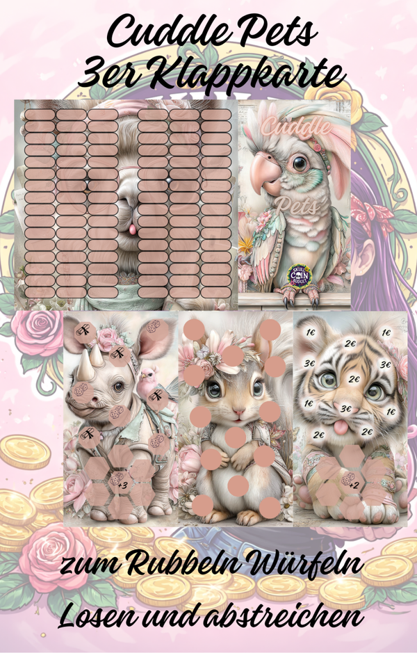 Cuddle Pets 3er Klappkarte ArtNr. 0283