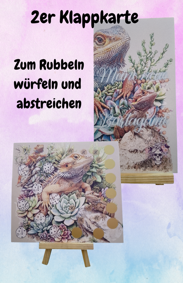 Meine neue Bartagame 2er Klappkarte Artikelnummer 0121
