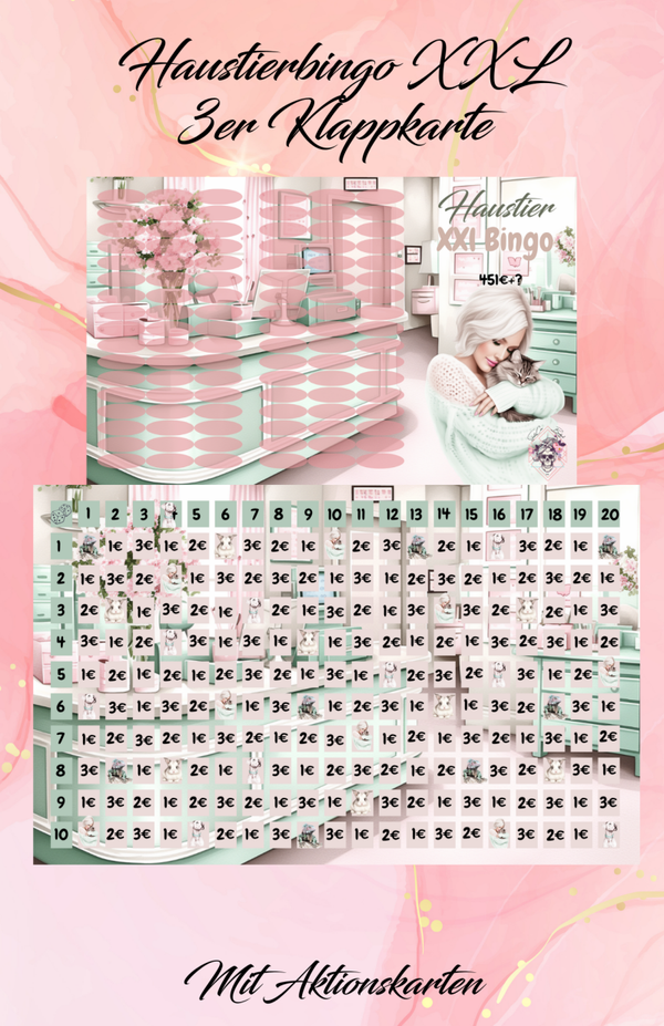 Haustier Bingo XXL 3er Klappkarte Artikelnummer 0195