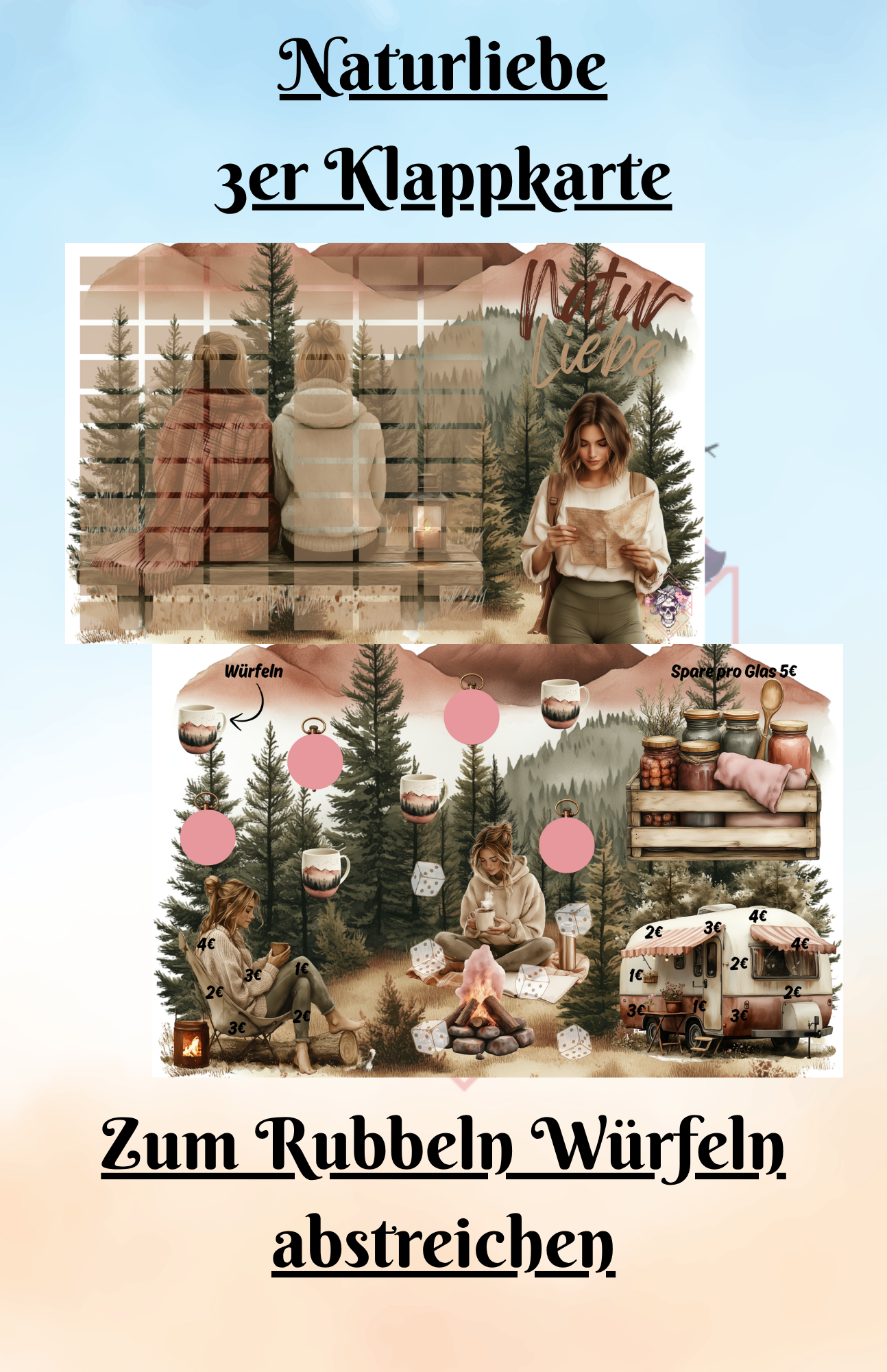 Natur Liebe 3er Klappkarte Artikelnummer 0046